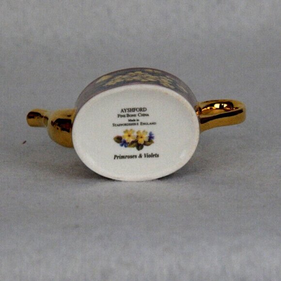 Ayshford 'Spring Flowers' Miniature Teapot Staffordshire England - Picture 4 of 4